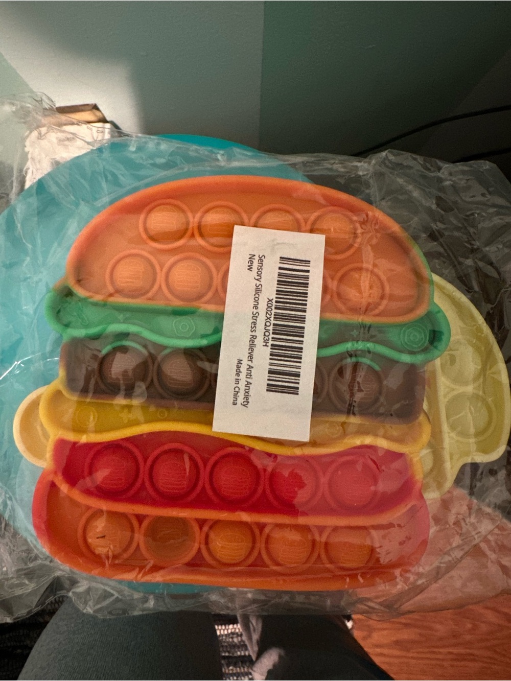 Fidget Pop-It Sensory Toys Cheeseburger & Popsicle